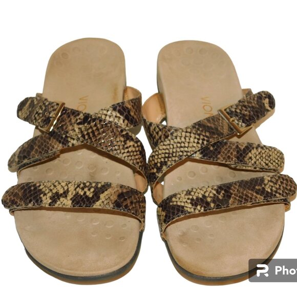 Vionic Snake Print Sandals Size 10 - Picture 2 of 9